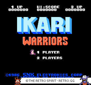 Game screenshot of Ikari Warriors