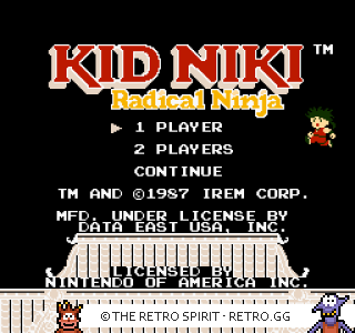 Game screenshot of Kid Niki: Radical Ninja