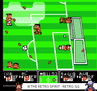 Game screenshot of Kunio-kun no Nekketsu Soccer League