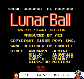 Game screenshot of Lunar Ball