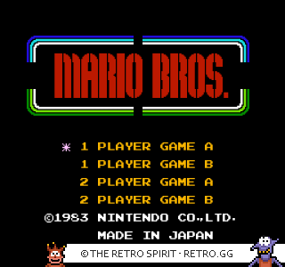 Game screenshot of Mario Bros.