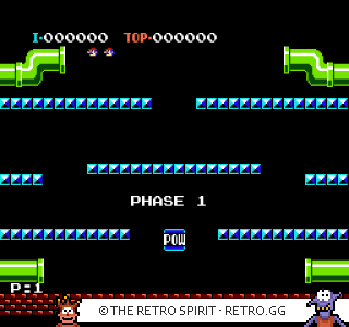 Game screenshot of Mario Bros.