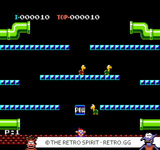 Game screenshot of Mario Bros.