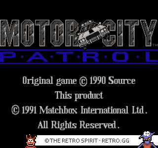 Game screenshot of Motor City Patrol