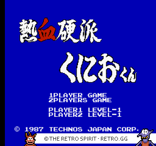 Game screenshot of Nekketsu Kouha Kunio-kun