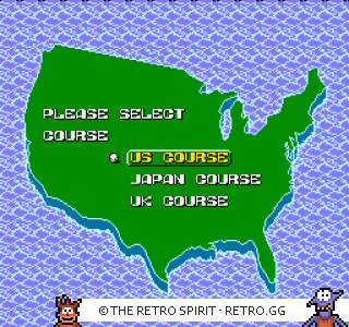 Game screenshot of NES Open Tournament Golf