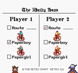 Game screenshot of Paperboy 2