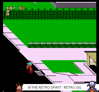 Game screenshot of Paperboy 2