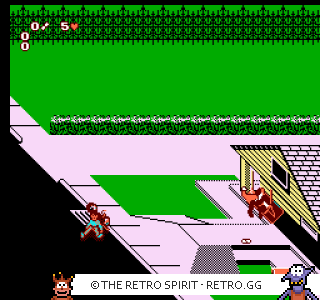 Game screenshot of Paperboy 2