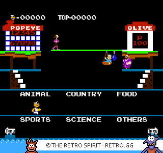 Game screenshot of Popeye no Eigo Asobi