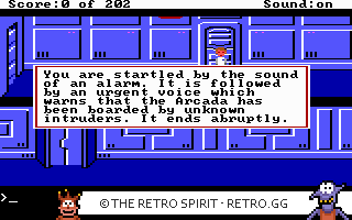 Game screenshot of Space Quest: The Sarien Encounter