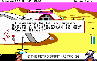 Game screenshot of Space Quest: The Sarien Encounter