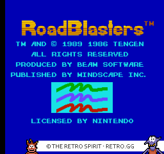 Game screenshot of RoadBlasters