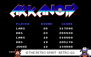 Game screenshot of Arkanoid