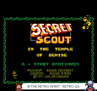 Game screenshot of Secret Scout in the Temple of Demise