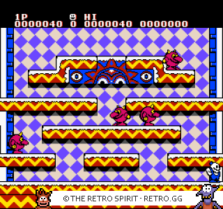 Game screenshot of Snow Brothers