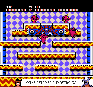 Game screenshot of Snow Brothers