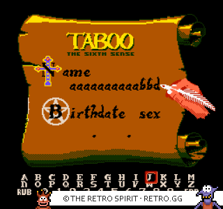 Game screenshot of Taboo: The Sixth Sense