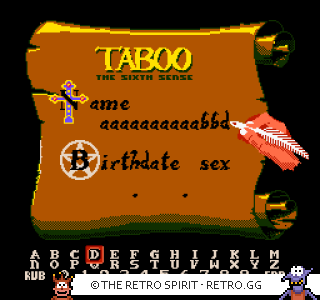 Game screenshot of Taboo: The Sixth Sense