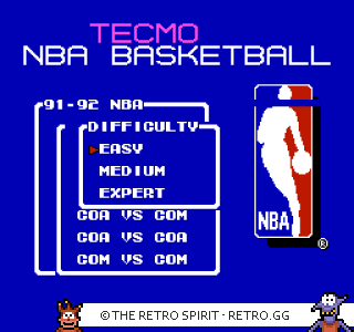 Game screenshot of Tecmo NBA Basketball