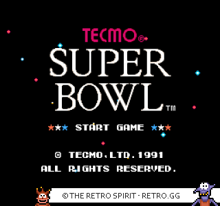 Game screenshot of Tecmo Super Bowl