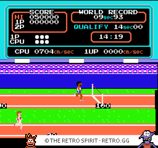 Game screenshot of Track & Field in Barcelona