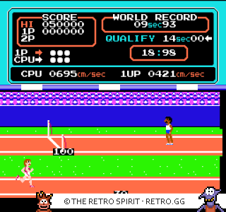 Game screenshot of Track & Field in Barcelona