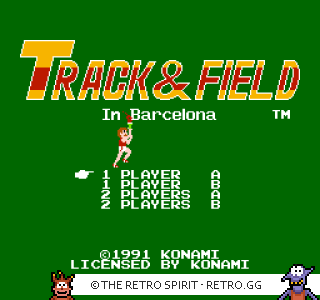 Game screenshot of Track & Field in Barcelona