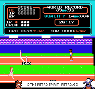 Game screenshot of Track & Field in Barcelona