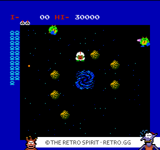 Game screenshot of Warpman