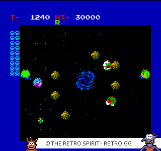 Game screenshot of Warpman