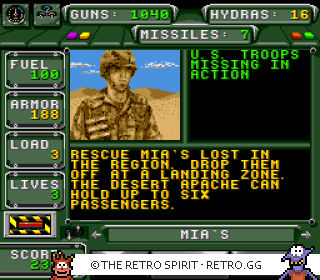 Game screenshot of Desert Strike: Return to the Gulf