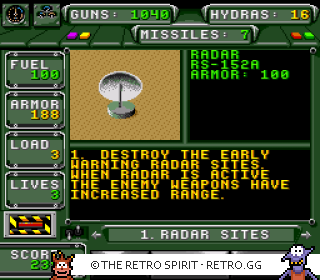 Game screenshot of Desert Strike: Return to the Gulf