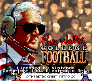 Game screenshot of Bill Walsh College Football