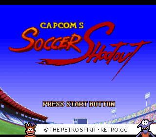 Game screenshot of CAPCOM's Soccer Shootout