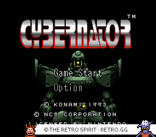 Game screenshot of Cybernator