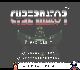 Game screenshot of Cybernator