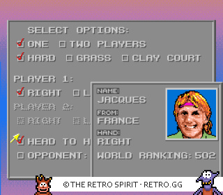 Game screenshot of David Crane's Amazing Tennis