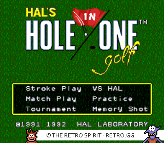 Game screenshot of HAL's Hole in One Golf