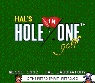 Game screenshot of HAL's Hole in One Golf