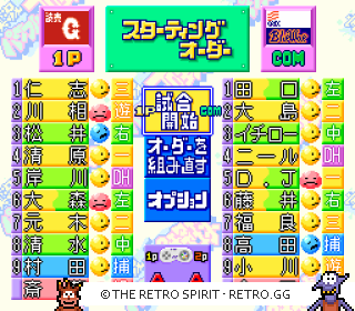 Game screenshot of Jikkyou Powerful Pro Yakyuu 3 '97 Haru