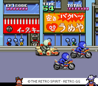 Game screenshot of Kamen Rider SD: Shutsugeki!! Rider Machine