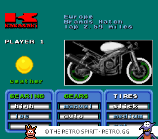 Game screenshot of Kawasaki Superbike Challenge