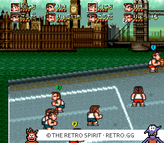 Game screenshot of Kunio-kun no Dodge Ball: Zenin Shuugou! Tournament Special