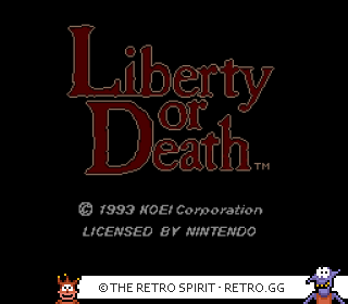 Game screenshot of Liberty or Death