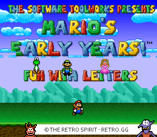 Game screenshot of Mario's Early Years! Fun with Letters