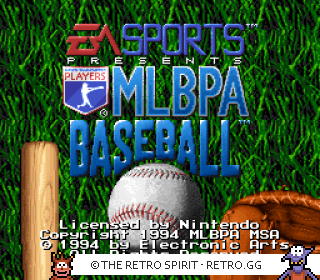 Game screenshot of MLBPA Baseball