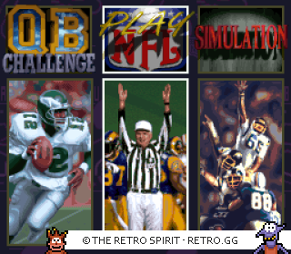 Game screenshot of NFL Quarterback Club 96