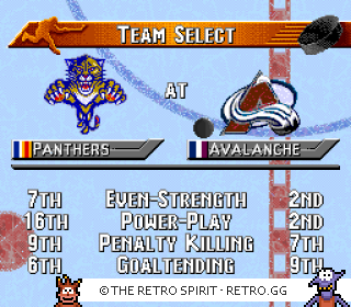 Game screenshot of NHL 97