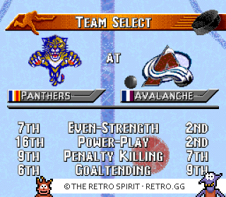 Game screenshot of NHL 97